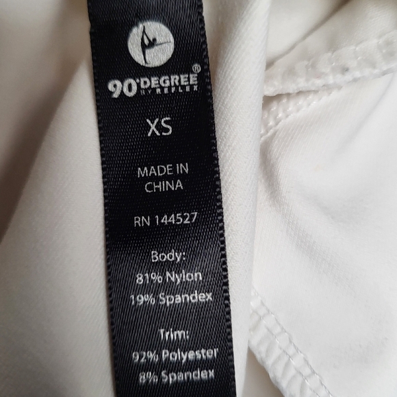 90 Degree By Reflex Womens White Lightweight Full Zip Running Jacket - Size XS - Picture 6 of 6